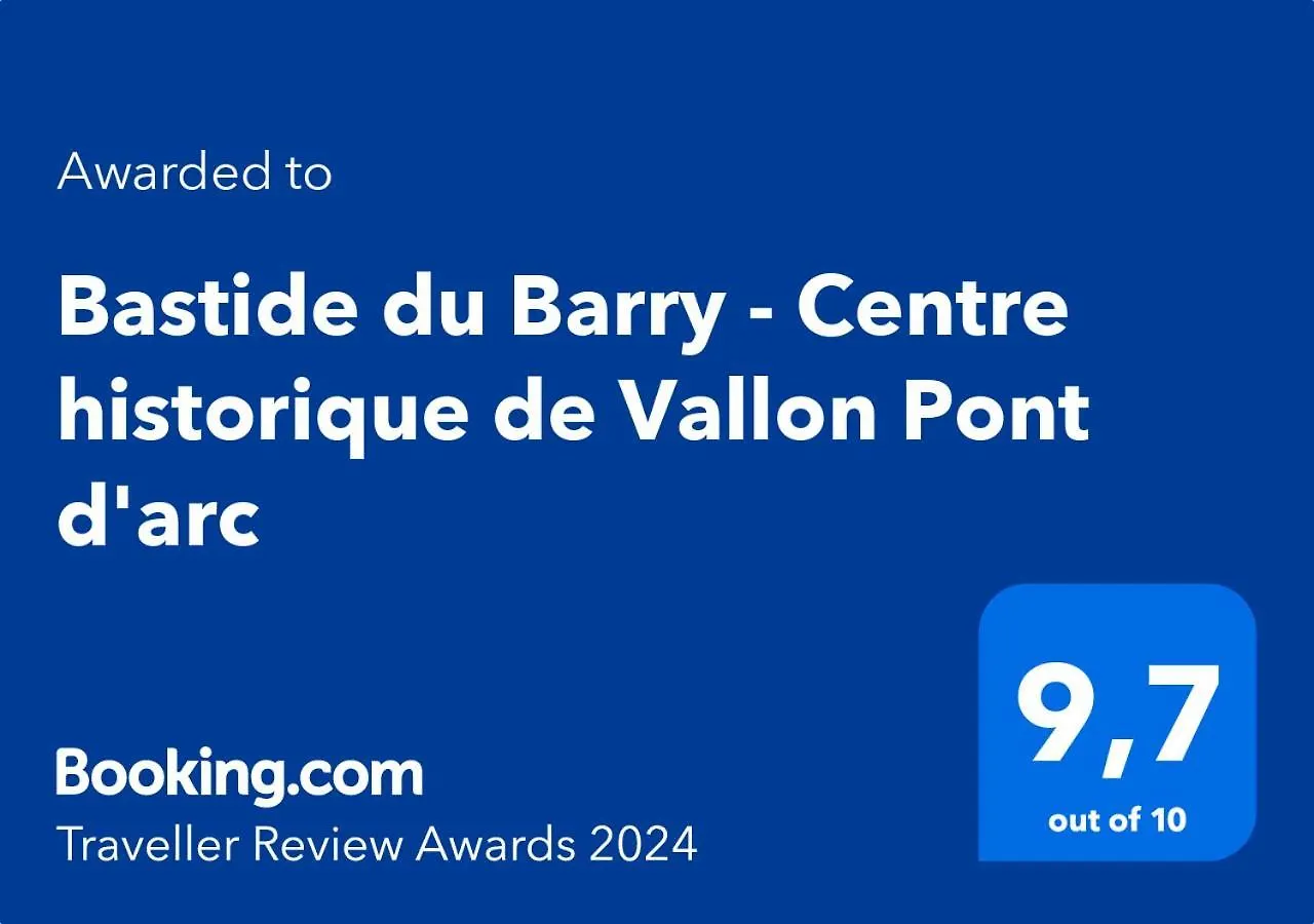 Bastide Du Barry - Centre Historique De Vallon Pont D'Arc 0*, Vallon-Pont-d'Arc France